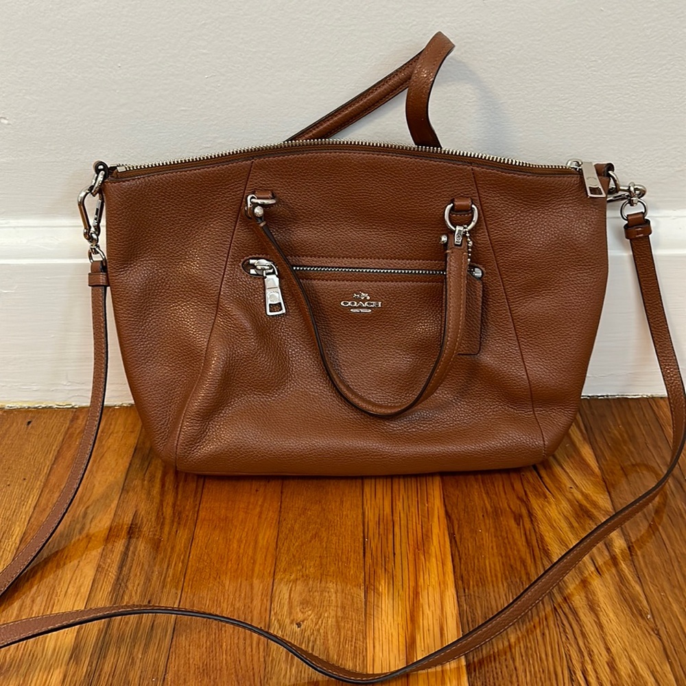 Coach brown leather bag